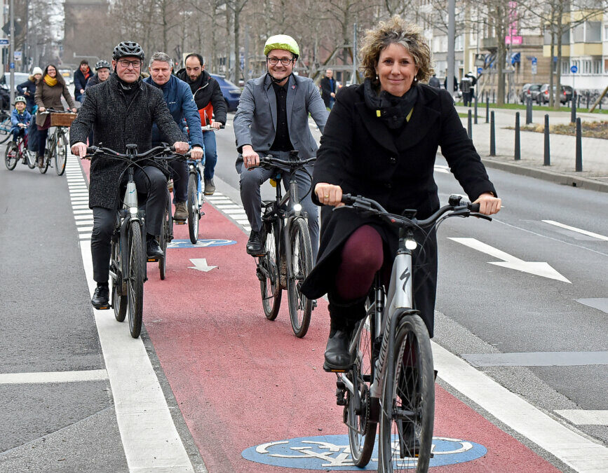 Augustaanlage – Abschluss der Arbeiten an den Radwegen