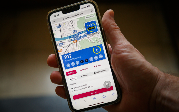 Einfacher parken in Heidelberg: Neue Funktionen im Online-Parkleitsystem